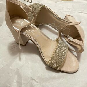 Sugar Beige Block Heel Sandals